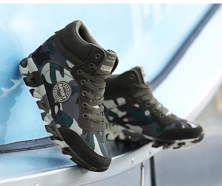 

Spring and Autumn new high-top camouflage shoes women s shoes sports shoes women s army green large size 4142 height-increasing casual shoes single sh 42
