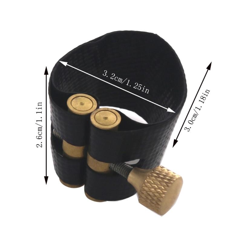 Saxophone Clip Leather Ligature Single Screw Fastener Clip Mouthpiece Ligature
