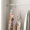2Pcs Rotatable Double Sided Hanger 12 Hooks Laundry Hanger Metal V Shaped Hanger  Wardrobe