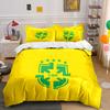 Yellow Bedding, Green Emblem. Bedding Sets Duvet Cover Sets Duvet Covers Pillowcases(1 * Duvet Cover 2 * Pillowcases, Without Duvet Insert)