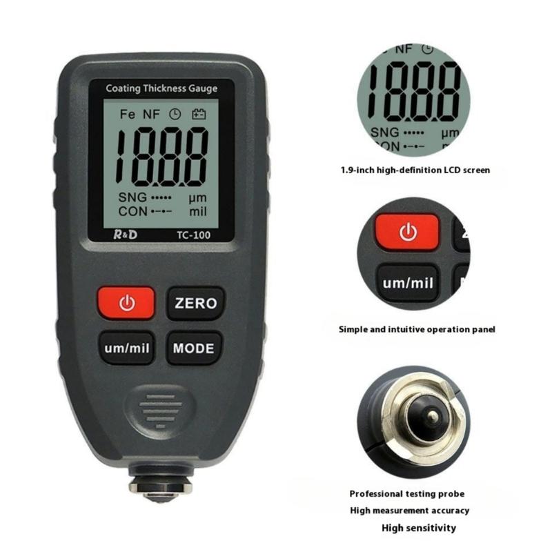 Car Digital Painting Detector Meter Mini LCD Coating Thickness Gauge Automotive Digital Calibration Measuring Instrument