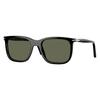 Persol Polarized Green Square Unisex Sunglasses Po3357s 95 58 53