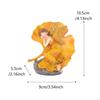 Ginkgo Foliage Fairy Statue Hand Painted Look Angel Girl