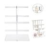 Elegant 3 Layer Jewelry Holder Rack for Necklace Bracelet and Earring Display with Tray Storage in Fashion Designs