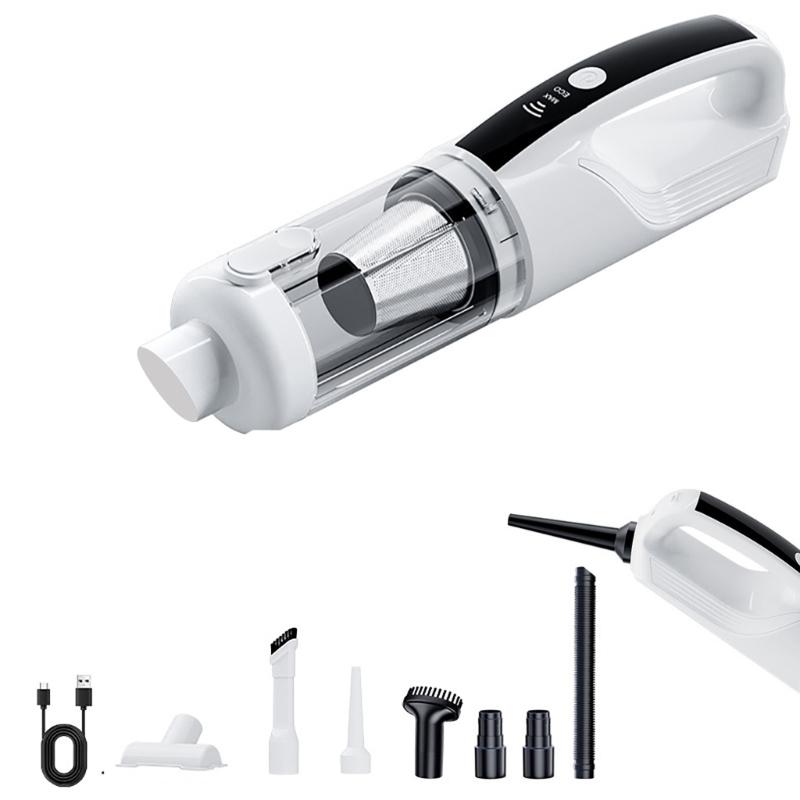 

Handheld Car Vacuum Cleaner 18000PA High Suction Double Speed USB Home Charging Lightweight For Auto Interior Pet Hair белый