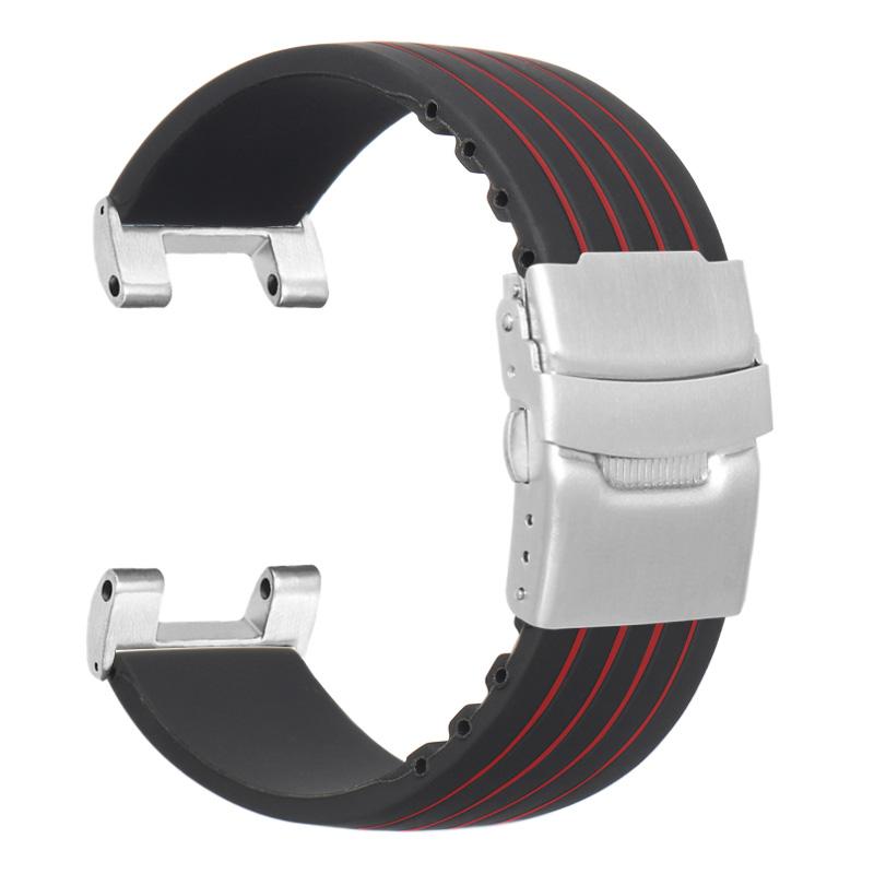 Modified Silicone Strap for Casio GSHOCK GST-B100 GST-S130/W300/400G/W110/S120 Diving Sport Wristband with Stainless Steel Adapt