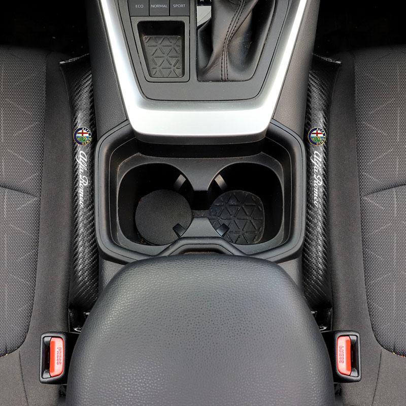 Car Stickers For Alfa Romeo 1/2Pcs Carbon Fiber Car Interior Seat Gap Plug Filler Pad For Alfa Romeo Giulietta GT 159 147 156 Mi