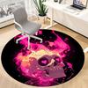 1pc Skull Flames Chair Carpet for Office Non-Slip, Lightweight, Machine Washable Rug for Office, Room - Holiday Decoryy251016016