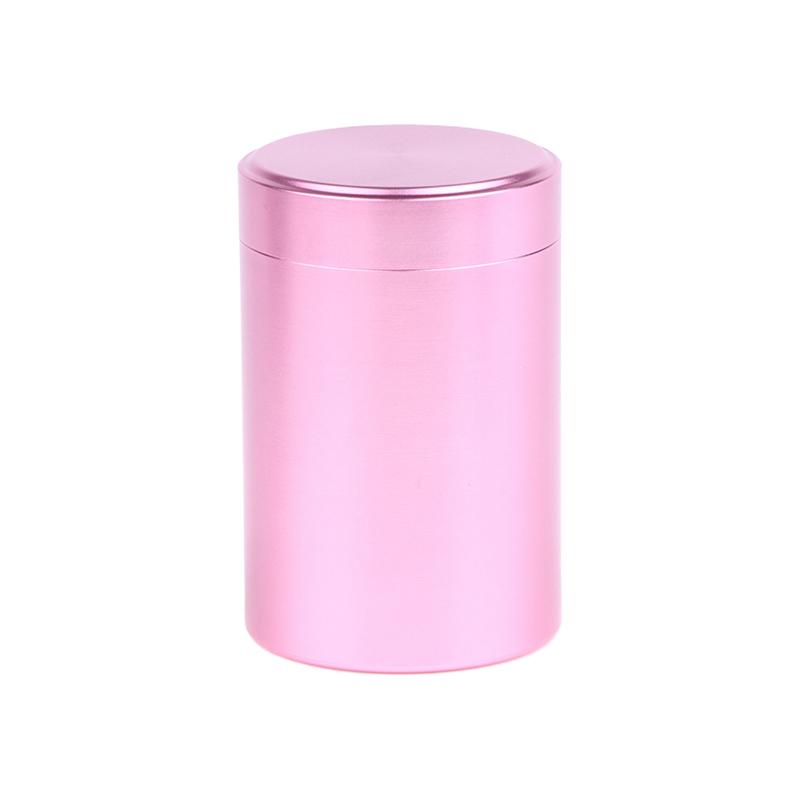 Mini Portable Aluminum Alloy Sealed Jar Travel Moisture-Proof Solid Color Nut Candy Food Storage Container Tea Can