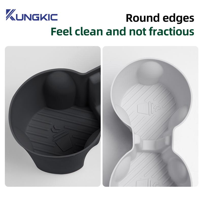 Silicone For Tesla Model 3 Highland 2024 Model Y Juniper 2025 Center Console Water Cup Holder Non-Slip Cup Mat Interior