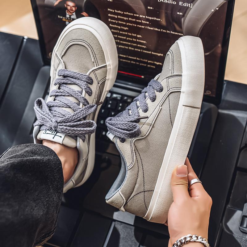 Fashion Brand Men Casual Shoes Street Designer Skateboarding Shoes 2025New Spring Breathable Board Shoes for Men Lace Up Sneaker