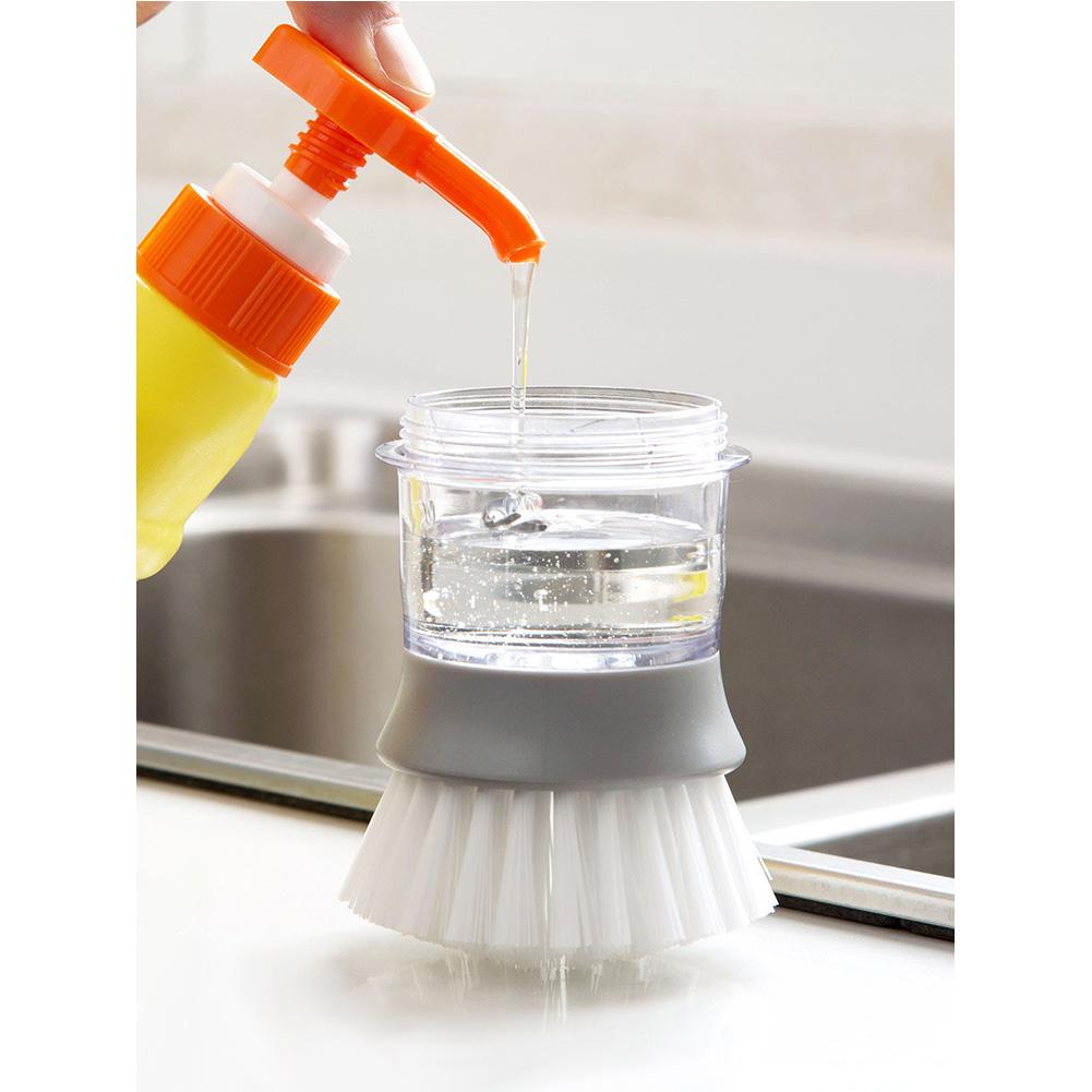 Home Kitchen Washing Utensils Pot Dish Brush Soap Dispenser Wash Pot Brush