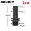 8/16/20/25/32mm Garden PE Tube Connector 1/2 3/4 1" Thread Hose Elbow Barb Coupler Fitting Farm Irrigation PE Pipe Joint