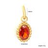 2026 New Waterproof 18K Gold Plated Stainless Steel Oval Heart Shape Cubic Zirconia Pendant Charms for DIY Jewelry Making
