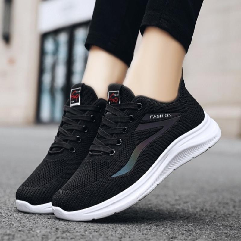 Women Fly Knit Mesh Sneakers, Breathable Versatile Casual Sports Mom Shoes