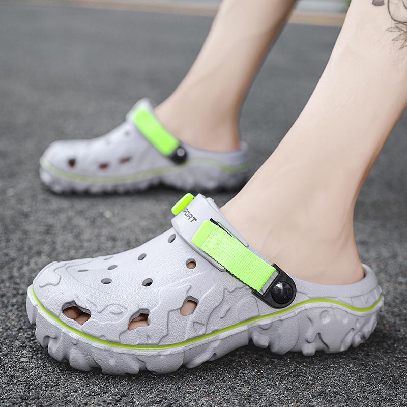 MAEDEF Men Slippers Summer Men Sandals EVA Men's Hole Shoes Clogs Sandals Man Garden Casual Beach Flat Slippers Mens Clogs Shoes