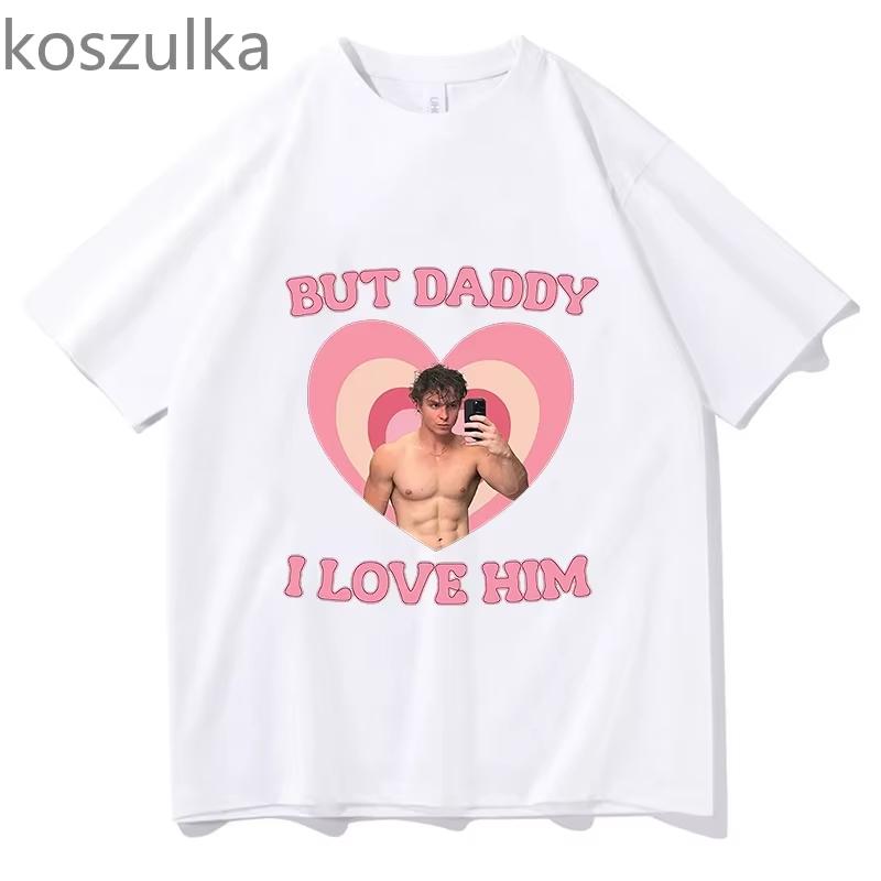 Vintage I Love Nicholas Chavez TShirt Men O Neck Cotton But Daddy Printing T Shirts Short Sleeve Tee Clothing Summer Streetwear