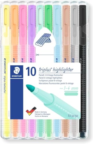 Staedtler Triplus Highlighter, 10 Colors, 362 CSB10