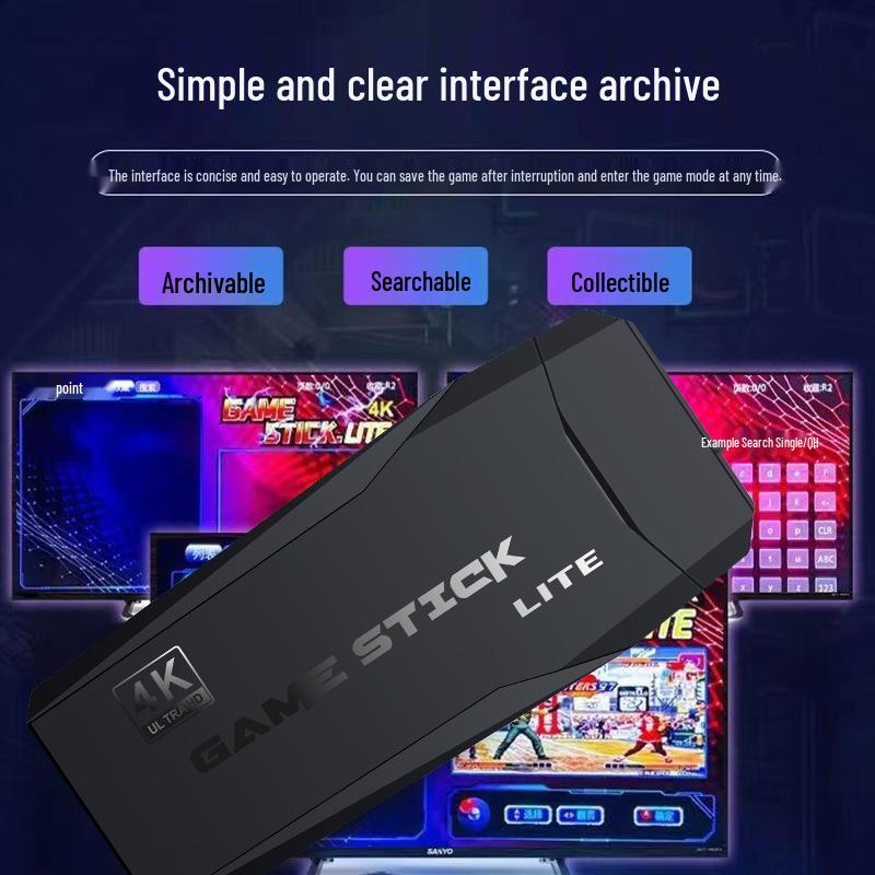 M8PRO Wireless Double Retro Joystick Game Console: PS1 Arcade HD Controller