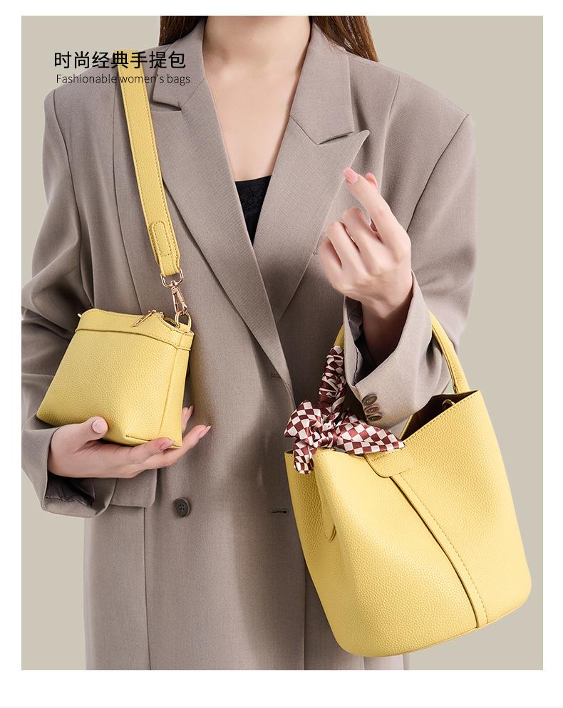 Bag women's 2026 summer new bucket bag niche design single shoulder oblique span women's bag large-capacity commuter tote bag