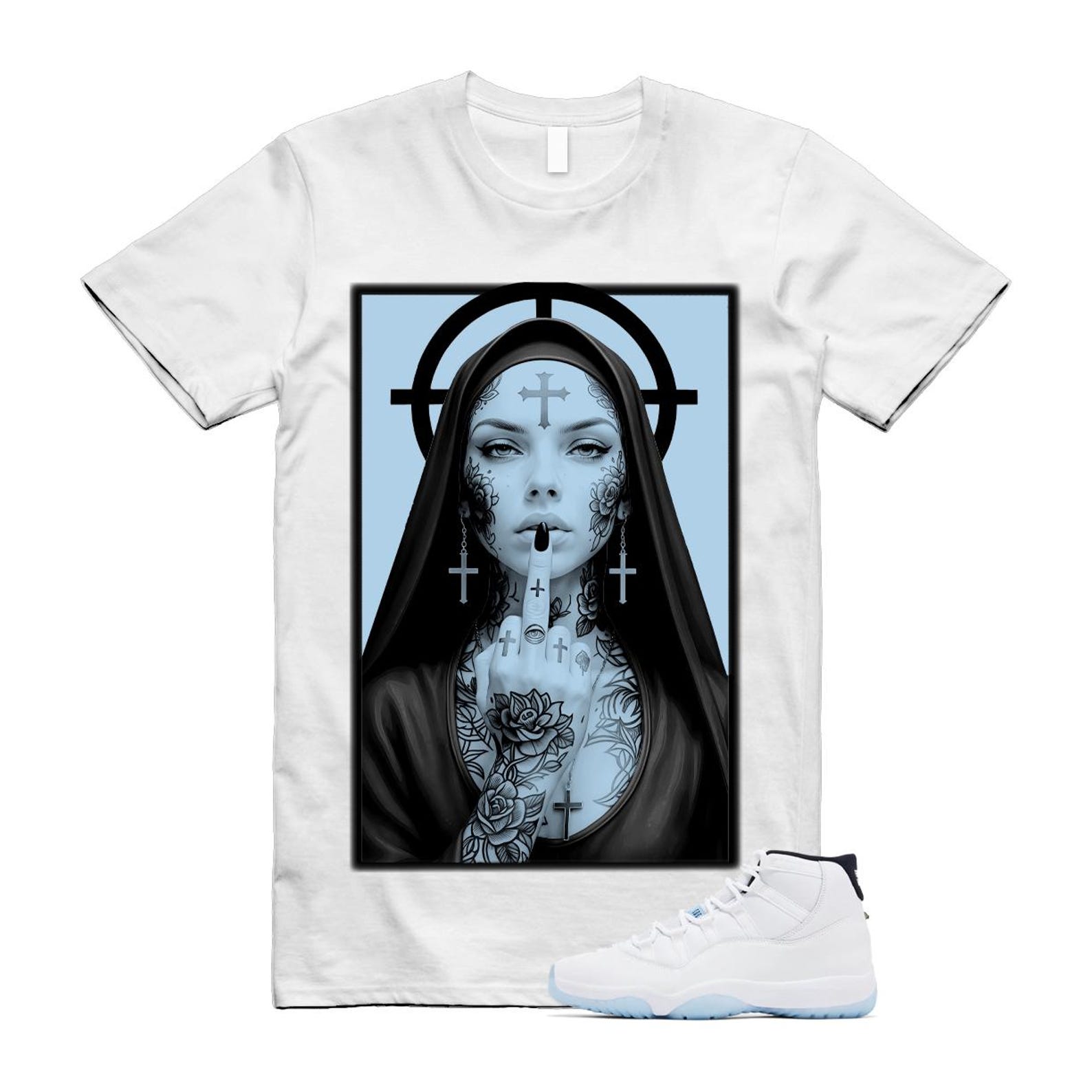 11 Legend Blue White Black 2024 T Shirt Match NUN L