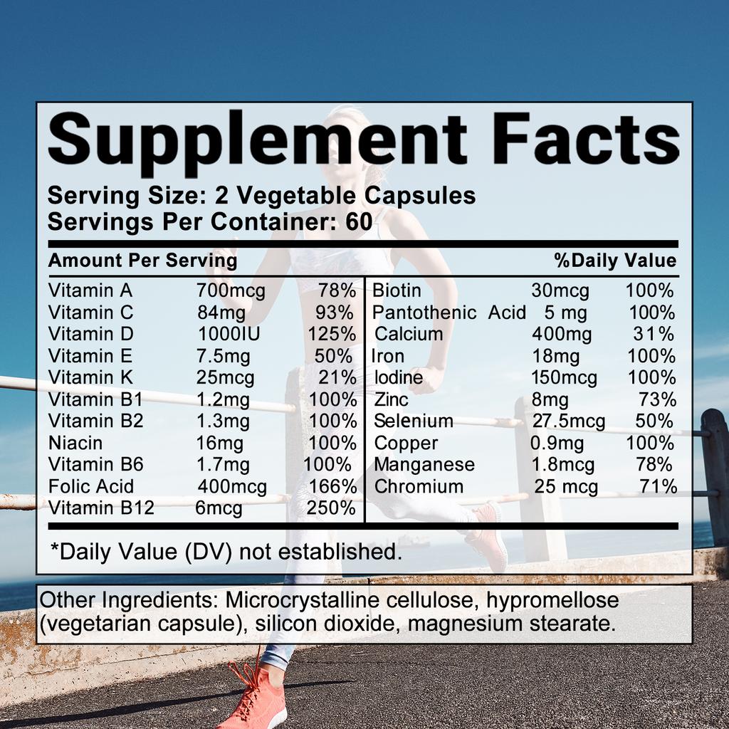 Bcuelov Complex Vitamin Capsules 21 vitamins and minerals efficient absorption formula Improving immunity