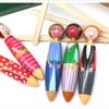 Cartoon Doll Ballpoint Pen Creative Student Ballpoint Pen Stationery Clickable Doll Blue Ballpoint Pen