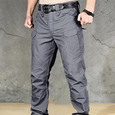 Plus Size Men's Waterproof Outdoor Tactical Trousers Multi-pocket Breathable Work Pants Cargo Pants