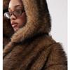 New Women's Fur Coat Winter Warm Imitation Fox Fur Coat Young Wolf Fur Hooded Trench Coat