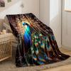 Stunning Peacock Pattern Blanket bedroom Blanket for Livingroom Couch lunch break Soft throw for Friend's festival Gift