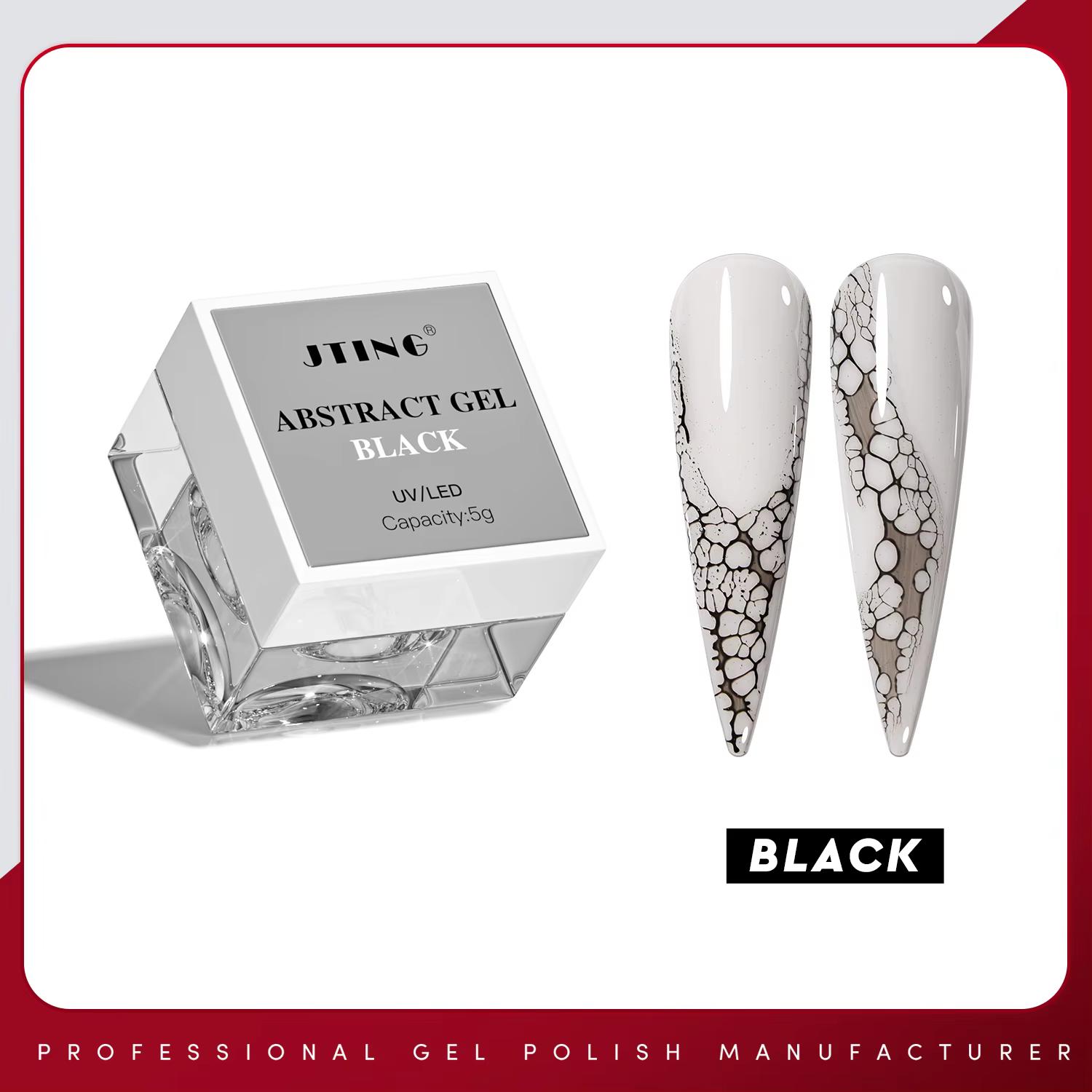 

JTING Новое поступление 15 мл кружевной гель-лак для ногтей черный/белый абстрактный гель-лак для дизайна ногтей гель Частная марка ODM/OEM Бесплатный индивидуальный заказ