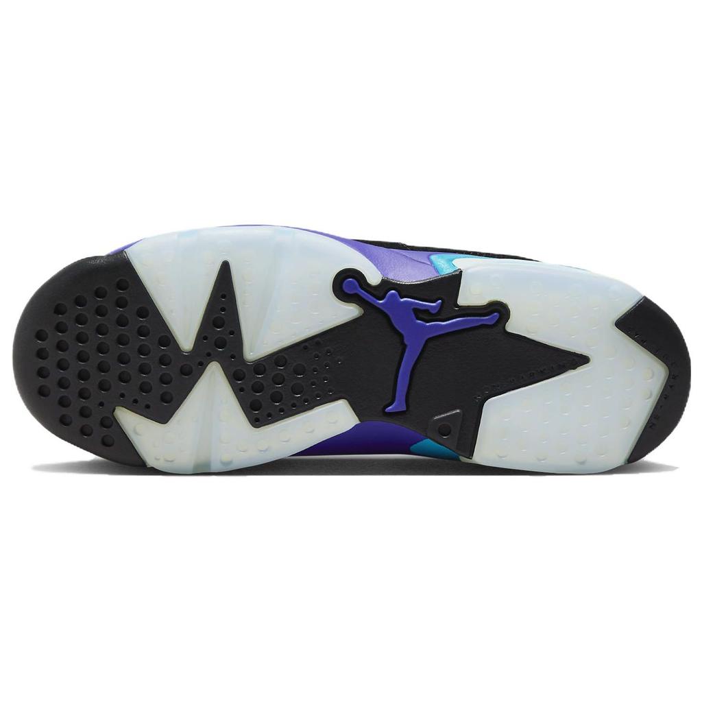 Air Jordan 6 Retro GS Aqua Kinder-Sneakers Schwarz Bright-Concord Aquatone 384665-004