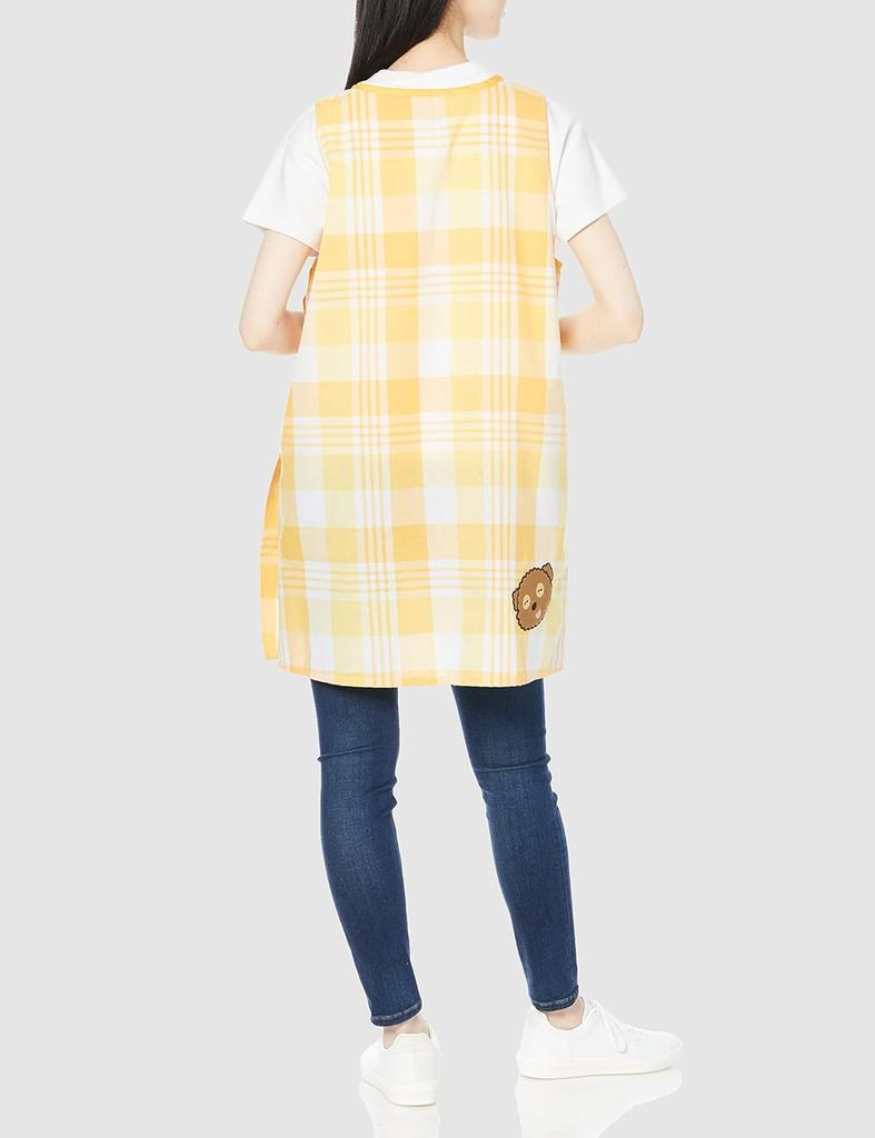 Marushin Minion Apron for Minions Check Cute Character Adult Campus for Nursery School and Kindergarten Women, Pattern, Apron, Size, Style,