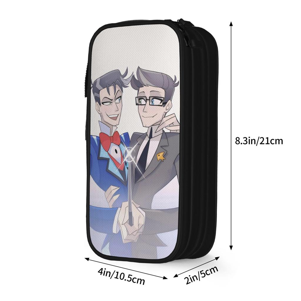 R-Radiostatic Vox Alastor Pencil Cases Fashion Pen Holder Bag for Student Large Storage Students School Cosmetic Pencil Box