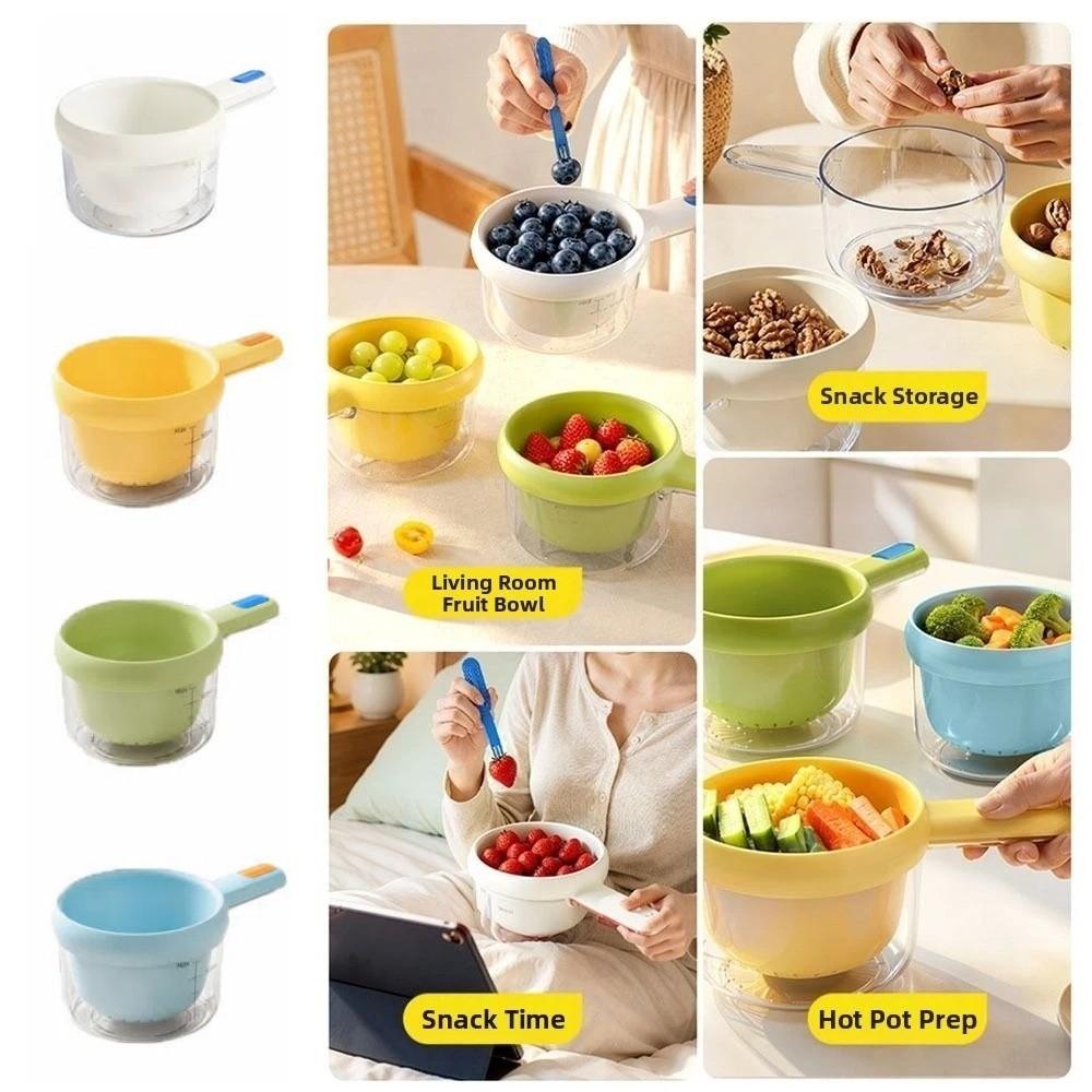 Portable Vegetable Washing Basket Plastic BPA-Free Fruit Washing Basket Dustproof Large Capacity Food Draining Basket Home Use