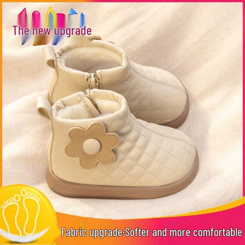 Girls' Martin Boots - Warm, Velvet, Floral, Leather, Short Boots for Autumn & Winter