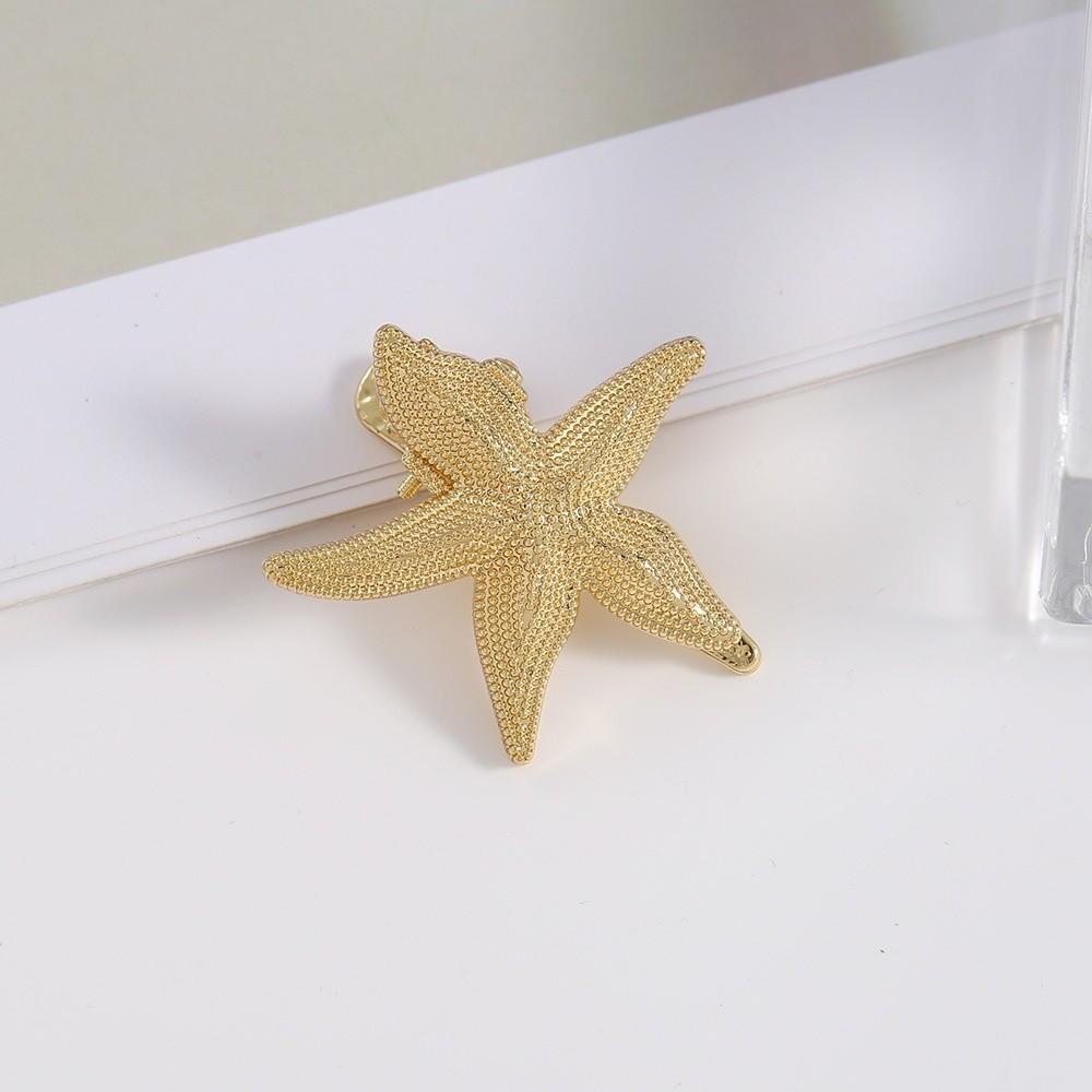 Gouden Kleur Zeester Haarclip Vakantiestijl Eendenbek Haarclip Vakantie Schelp Haarclip Feest