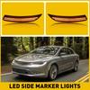 For 2015-17 Chrysler 200 Smoked Lens FRONT AMBER LED SIDE MARKER LIGHT Lamp EOA