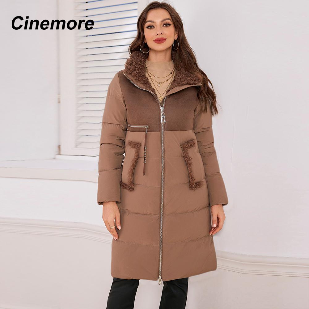 

Женская куртка Cinemore Зима 2024 Теплые длинные парки с капюшоном Верхняя одежда Женская одежда Модная пуховая куртка Женское пальто Унисекс 1071 S коричневый