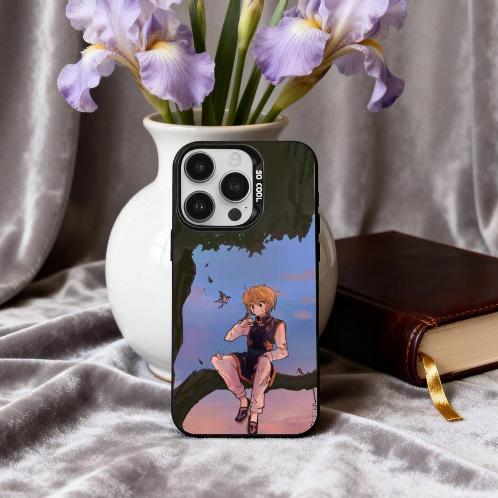 H-Hunter X H-Hunter K-Kurapika Phone Case For iPhone17,16,15,14,13,12,11 Plus,Pro Max Black Candy silver phone case