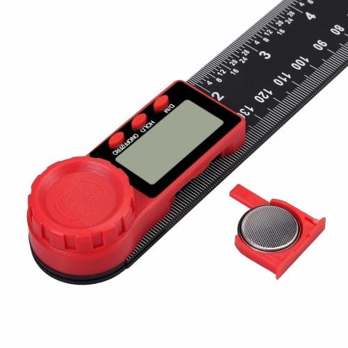 AUTOUTLET Digital Angle Meter, 200mm Angle Ruler, Protractor, 2-in-1 Angle Gauge, 360 Freely Adjustable LCD Angle Finder Ruler, 8-inch Measuring Tool