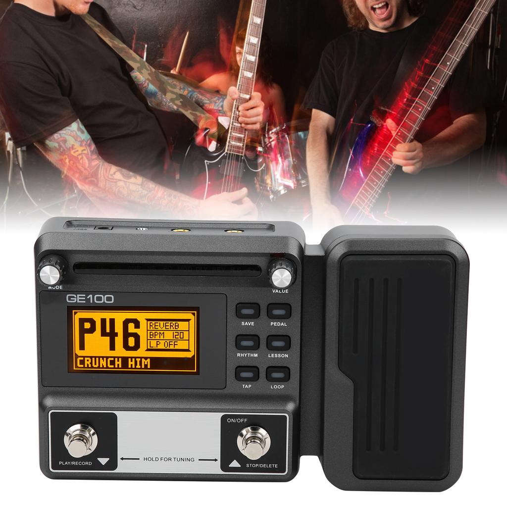 Guitar MultiEffects Pedal with 180 s Loop Recording Touch High Light LCD Display