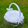 Princess Style Decorative Storage Basket With Metallic Accent Perfect For Bridal Showers Anniversaries And Photo Props