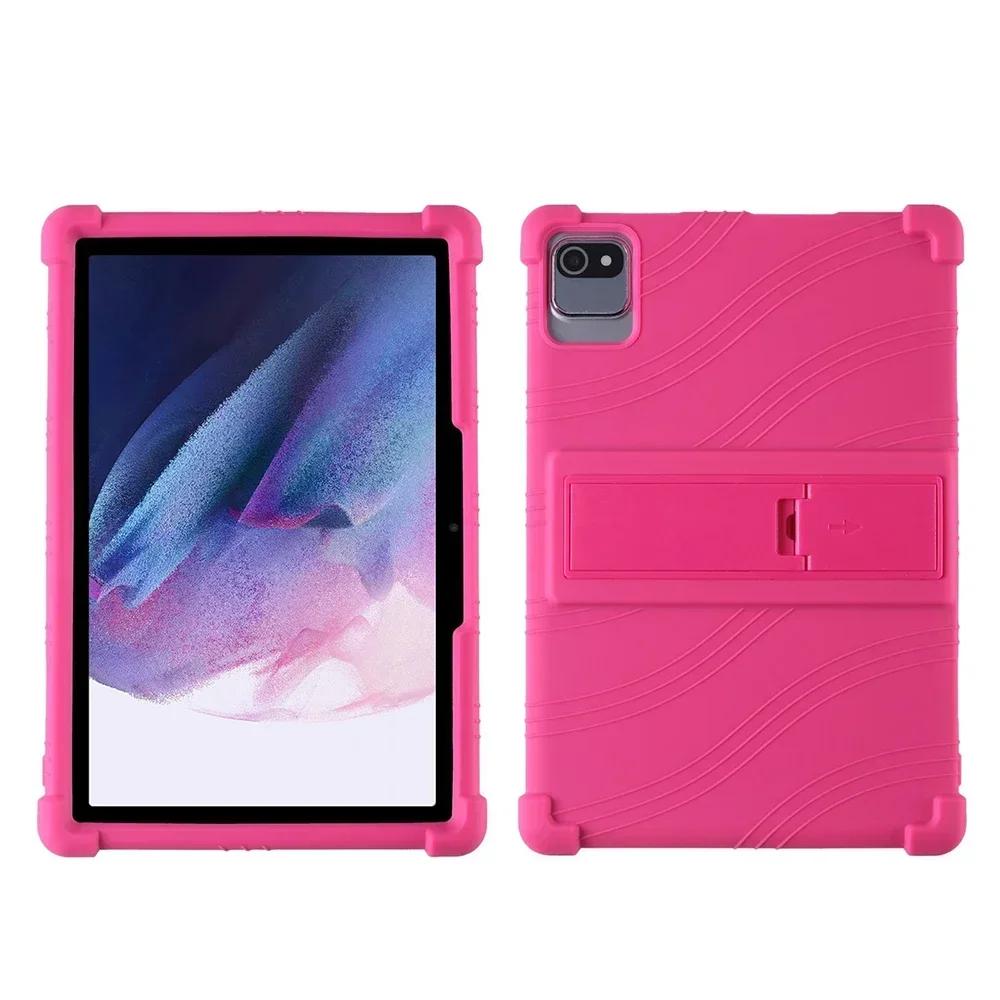 Voor Pritom Tab 10 Hoesje Android 12 10.1  Tablet PC Zachte Siliconen Schokbestendige Cover met Achterste Standaard Zacht Pritom Tab 10 10.1in