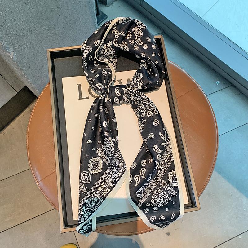 Vintage Korean Style Paisley Print Lightweight Women Fashion Neck Scarf
