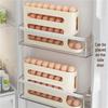 4-Layer Slide Egg Storage Box for Refrigerator Door - Large Capacity Automatic Egg Roller