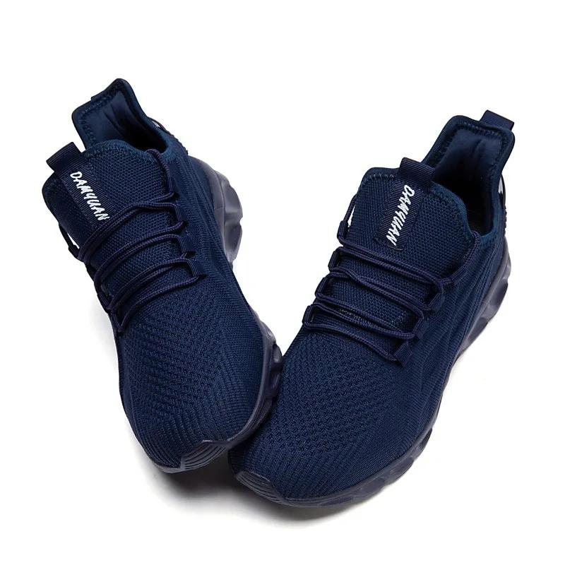 

Damyuan Модные мужские кроссовки для ходьбы Нескользящая повседневная обувь Удобная высококачественная мужская вулканизированная обувь Классические спортивные мокасины 41 темно-синий