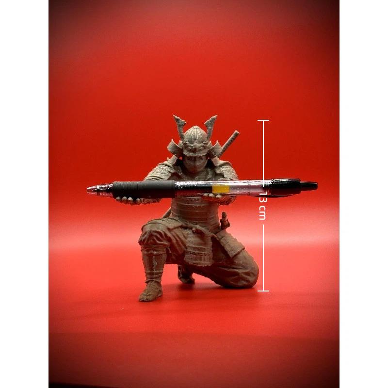 Porta-canetas Samurai Estilo Guerreiro Japonês Rack de Lápis Impresso em 3D Organizador de Papelaria de Mesa para Sala de Estudo Escritório
