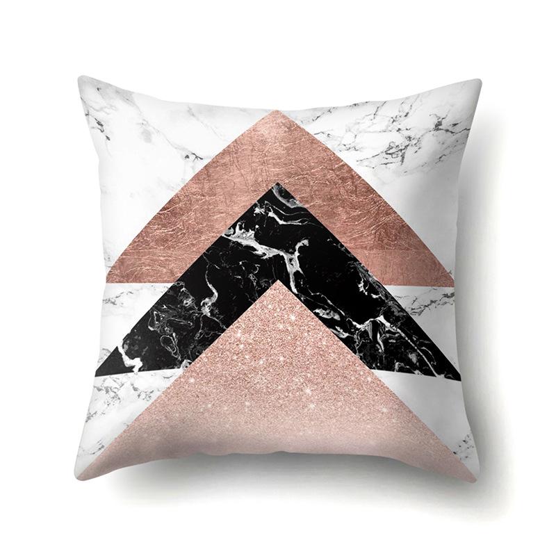 Polyester Pillow Case Automobile Decoration Home Printed Pillow Case Automobile Sofa Simple Waist Cushion Cover