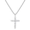 [Onoma] Onm Cross Cubic Zirconia Necklace Silver Gold Women's Fashion (39923855)